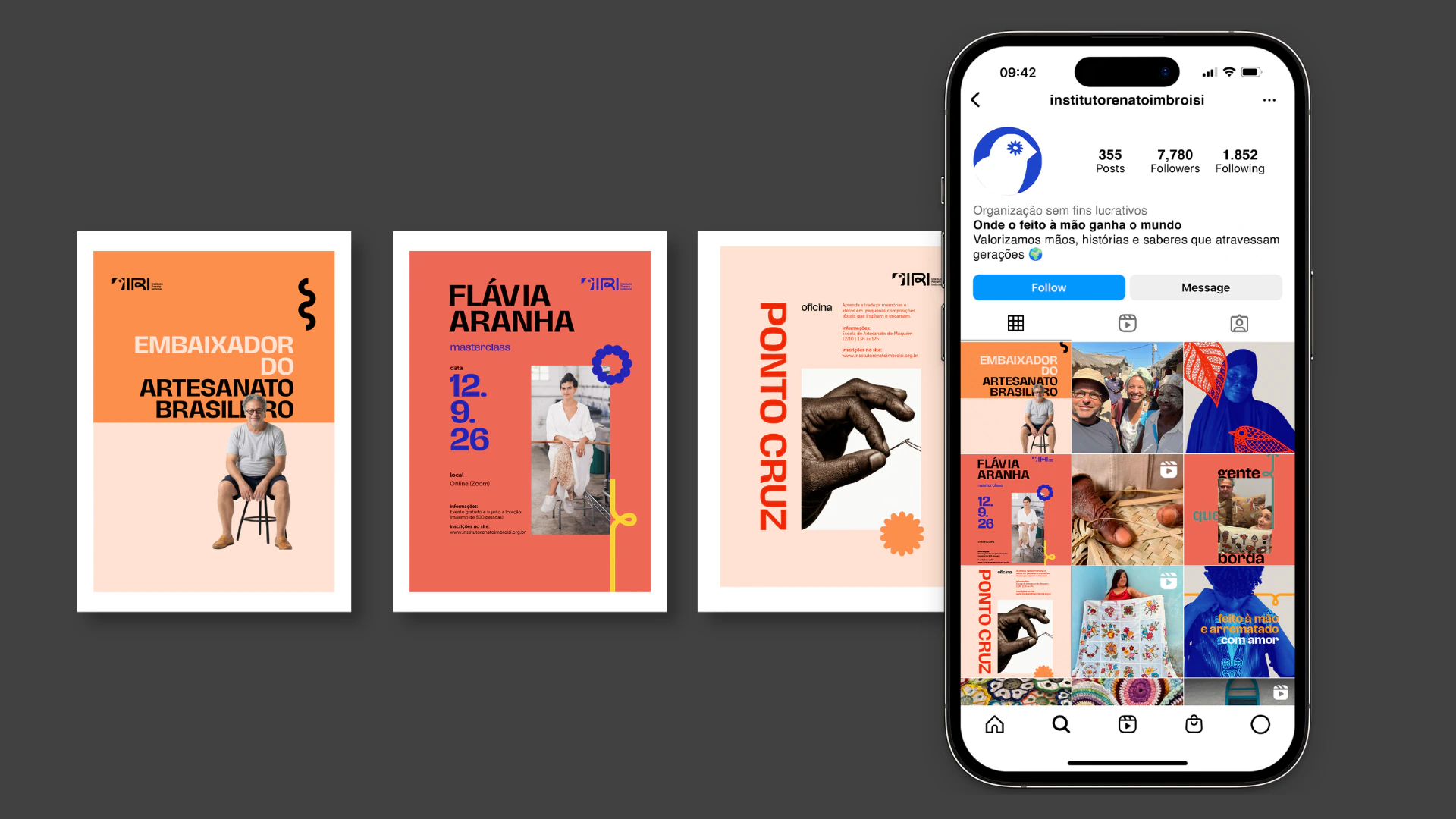 O IRI nas redes sociais: cartazes de eventos e o perfil no Instagram